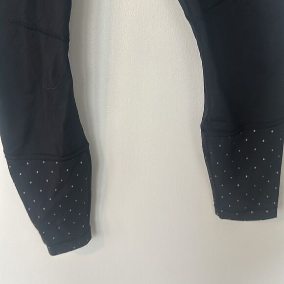 Lululemon Black Leggings w/Polka Dot Detail 8 - Picture 2 of 6